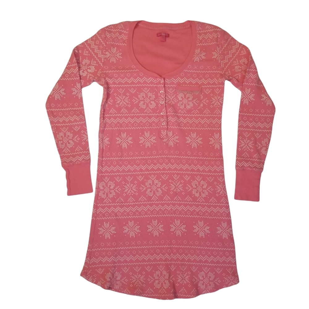 Victorias Secret Thermal Pijama Sleep Shirt Pink